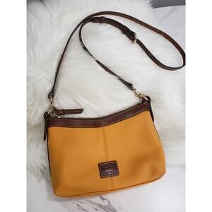 DOONEY & BOURKE Leather BELVEDERE POUCH Crossbody/Shoulder yellow brown
